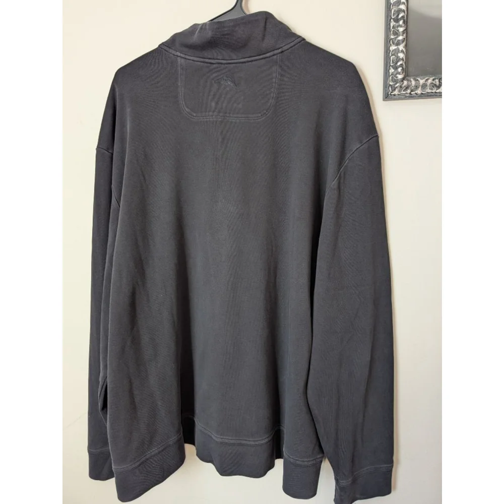 Tommy Bahama Black Quarter-Zip Sweater Men's XXL